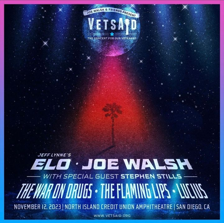 JOE WALSH & FRIENDS PRESENTAN VETSAID en San Diego 12 de Noviembre