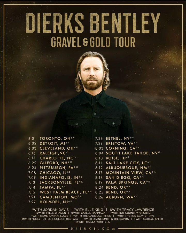 DIERKS BENTLEY en North Island Credit Union Amphitheater Chula Vista 18 de Agosto